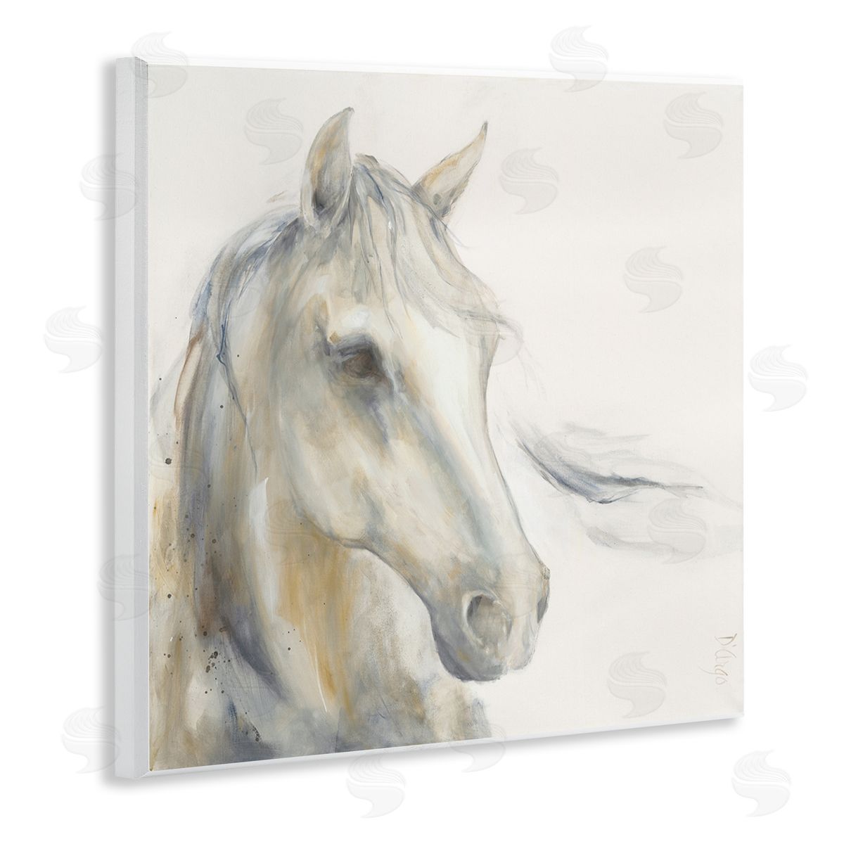 Dina D'Argo Subtle Horse Portrait Wooden Wall Plaque Art Print