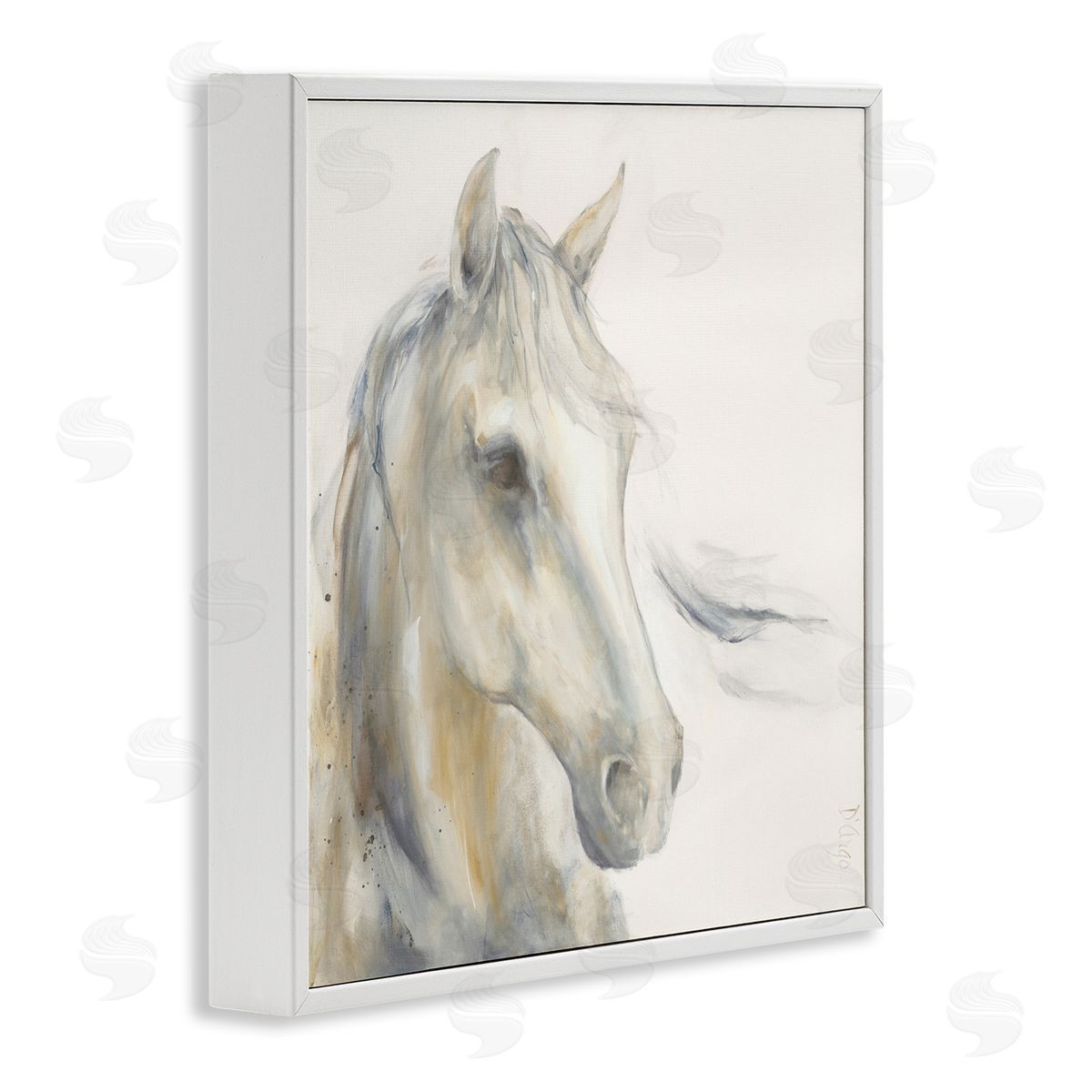 Dina D'Argo Subtle Horse Portrait White Framed Glicee Wall Art Print