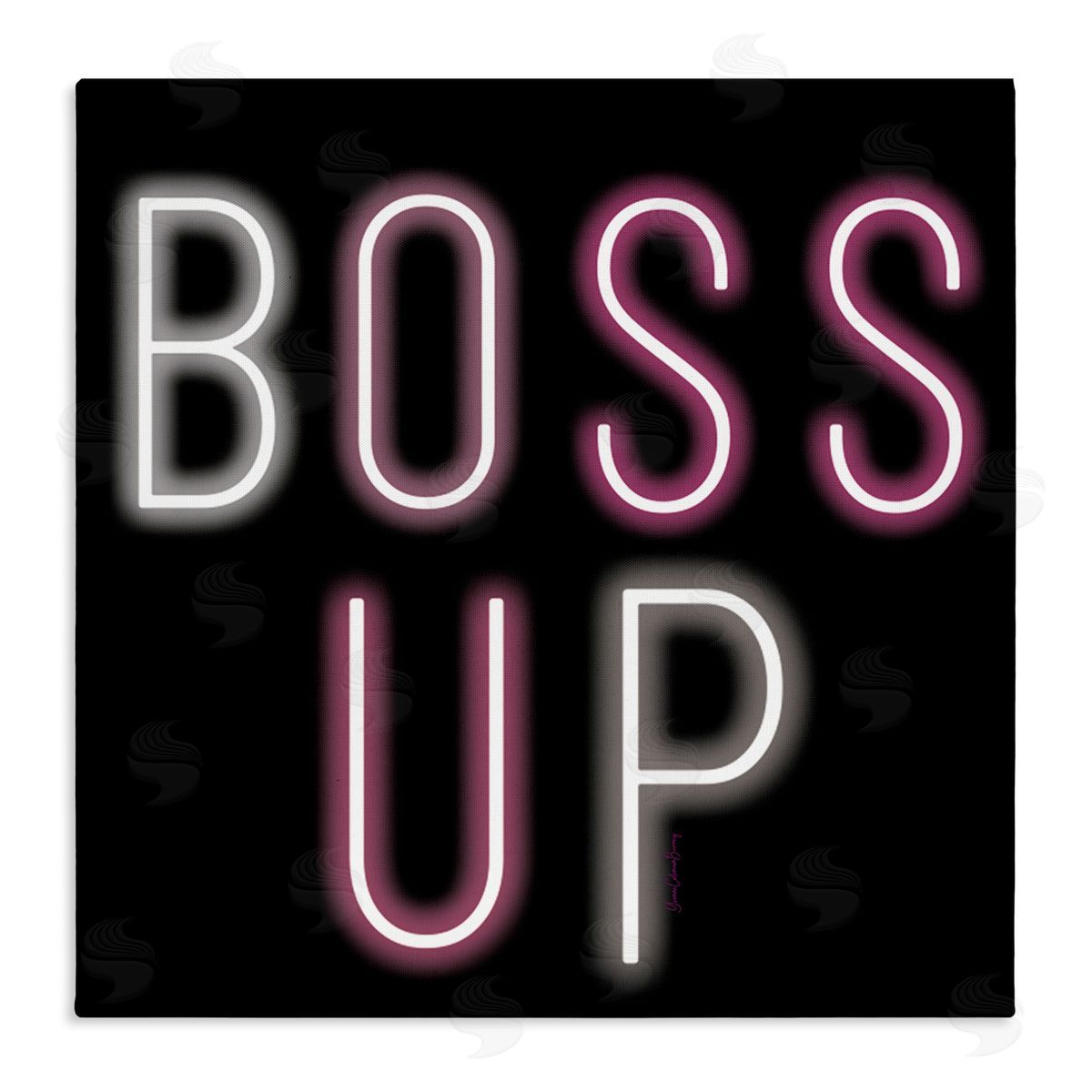 Yvonne Coleman Burney Boss Up Modern Phrase Stretched Canvas Wall Art Print