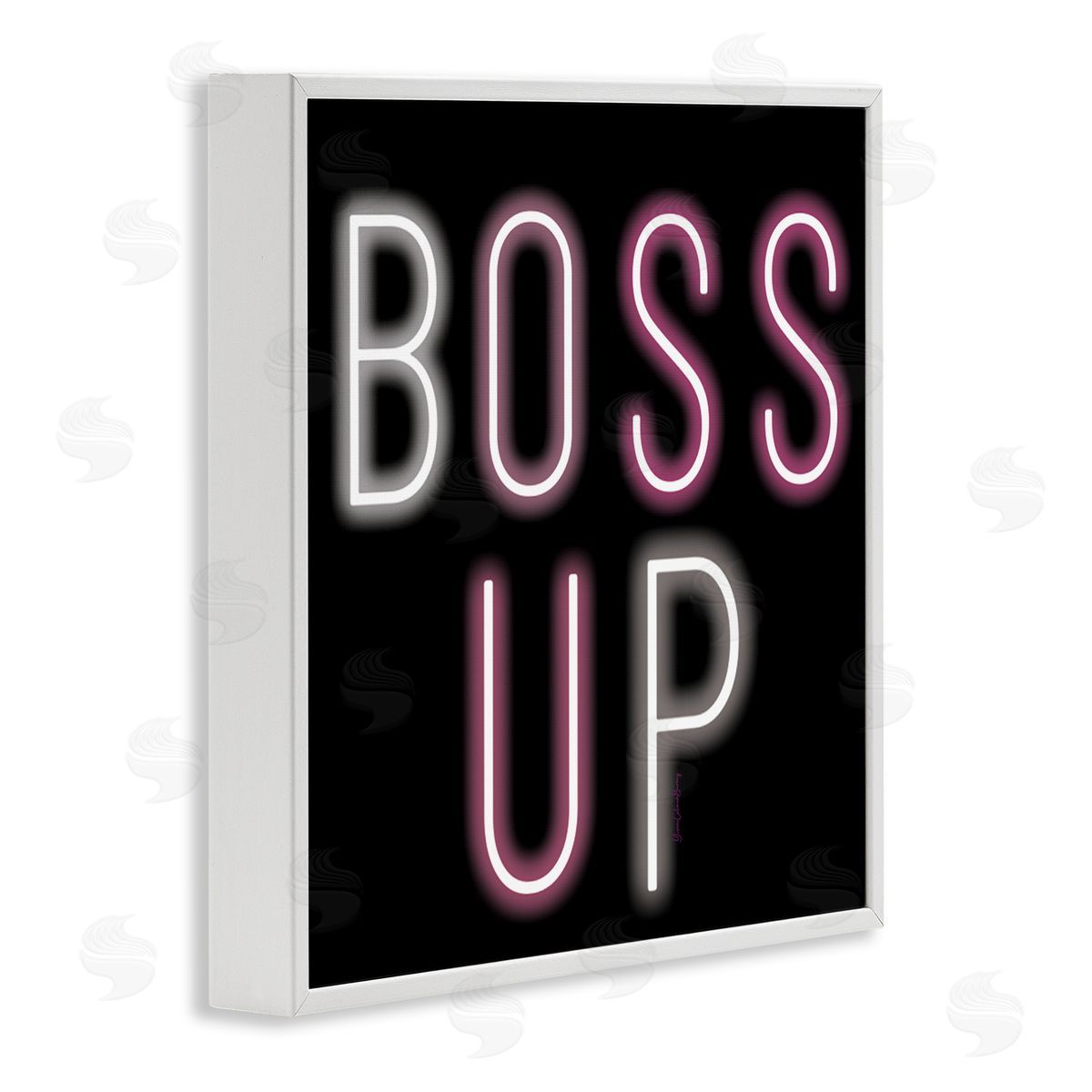 Yvonne Coleman Burney Boss Up Modern Phrase White Framed Glicee Wall Art Print