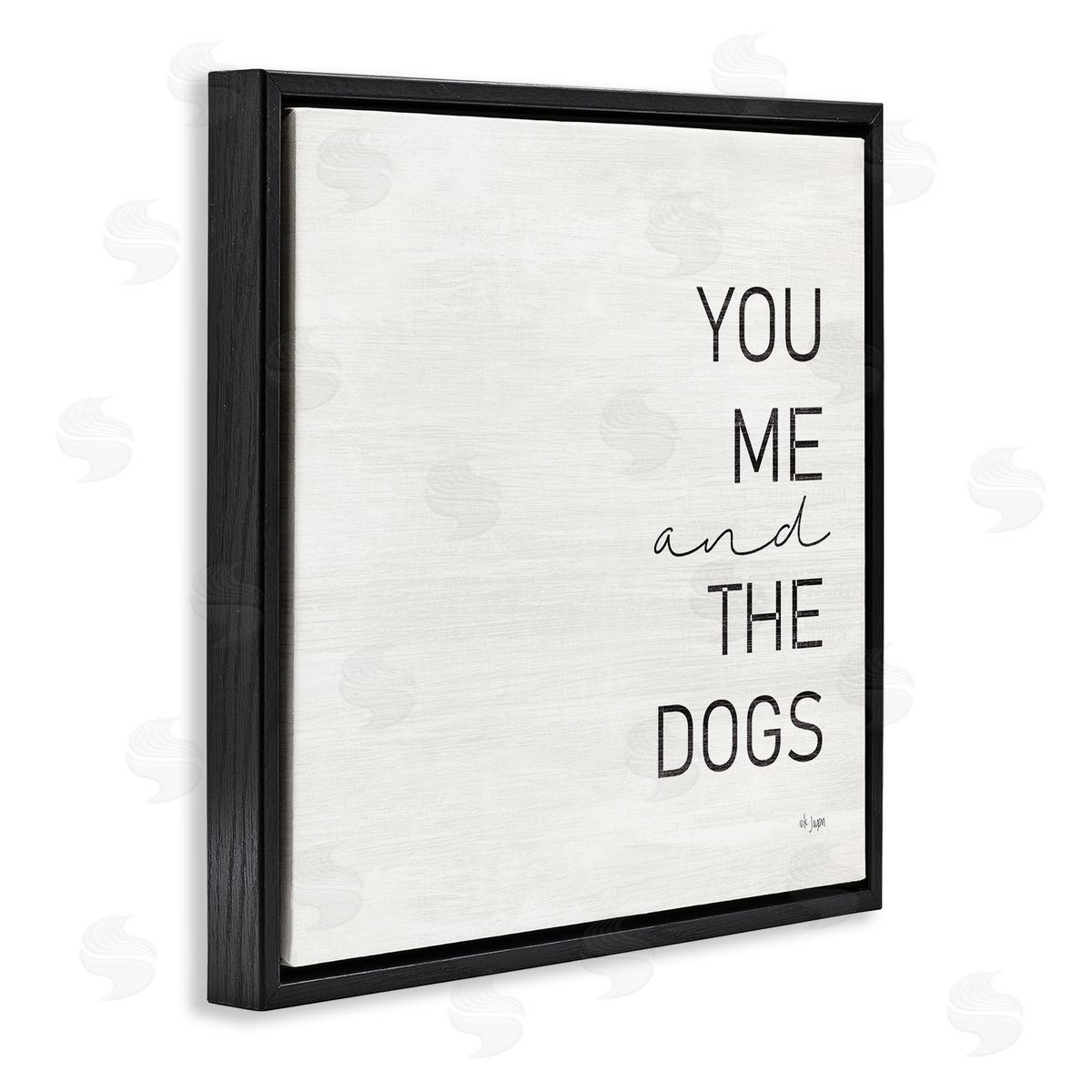Jaxn Blvd. Family Pet Loving Phrase Black Floating Frame Canvas Wall Art Print