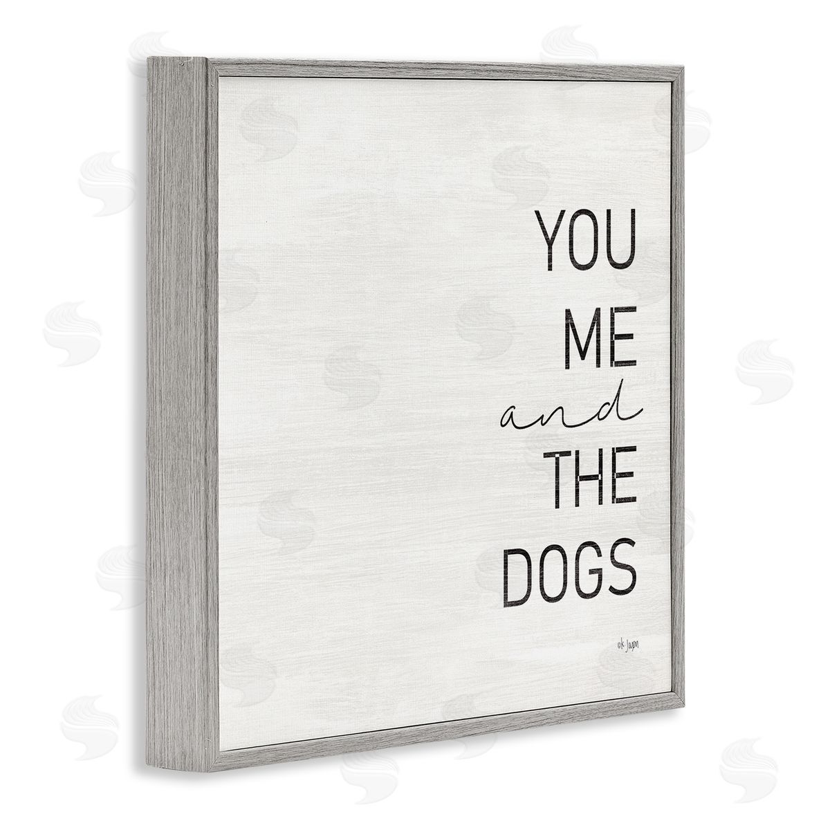 Jaxn Blvd. Family Pet Loving Phrase Gray Framed Glicee Wall Art Print