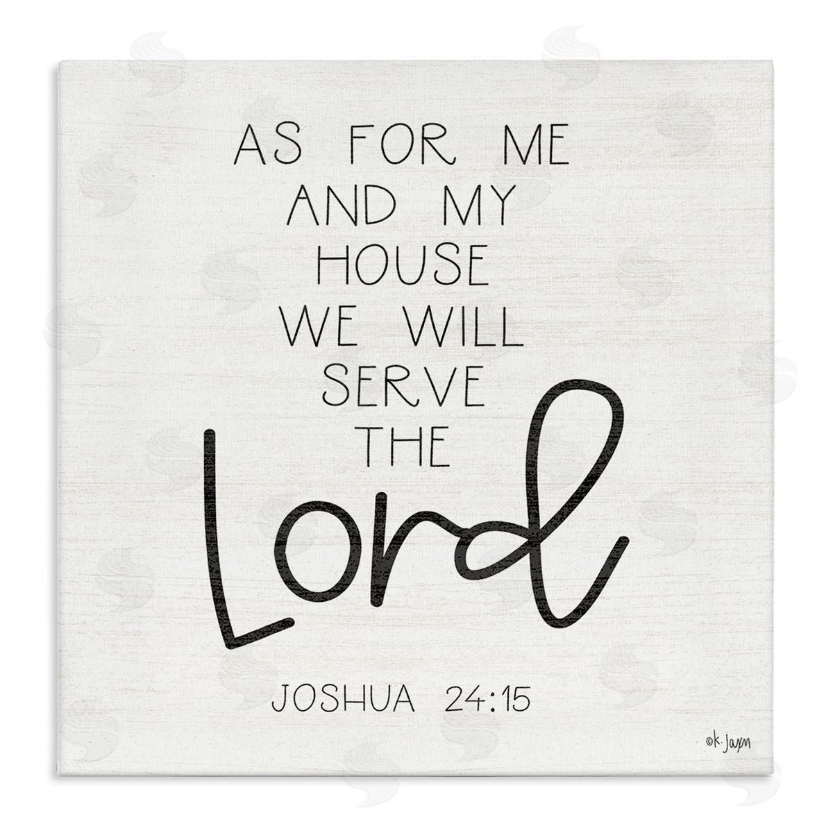 Jaxn Blvd. Joshua 24:15 Spiritual Verse Stretched Canvas Wall Art Print