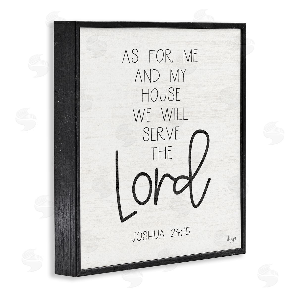 Jaxn Blvd. Joshua 24:15 Spiritual Verse Black Framed Glicee Wall Art Print