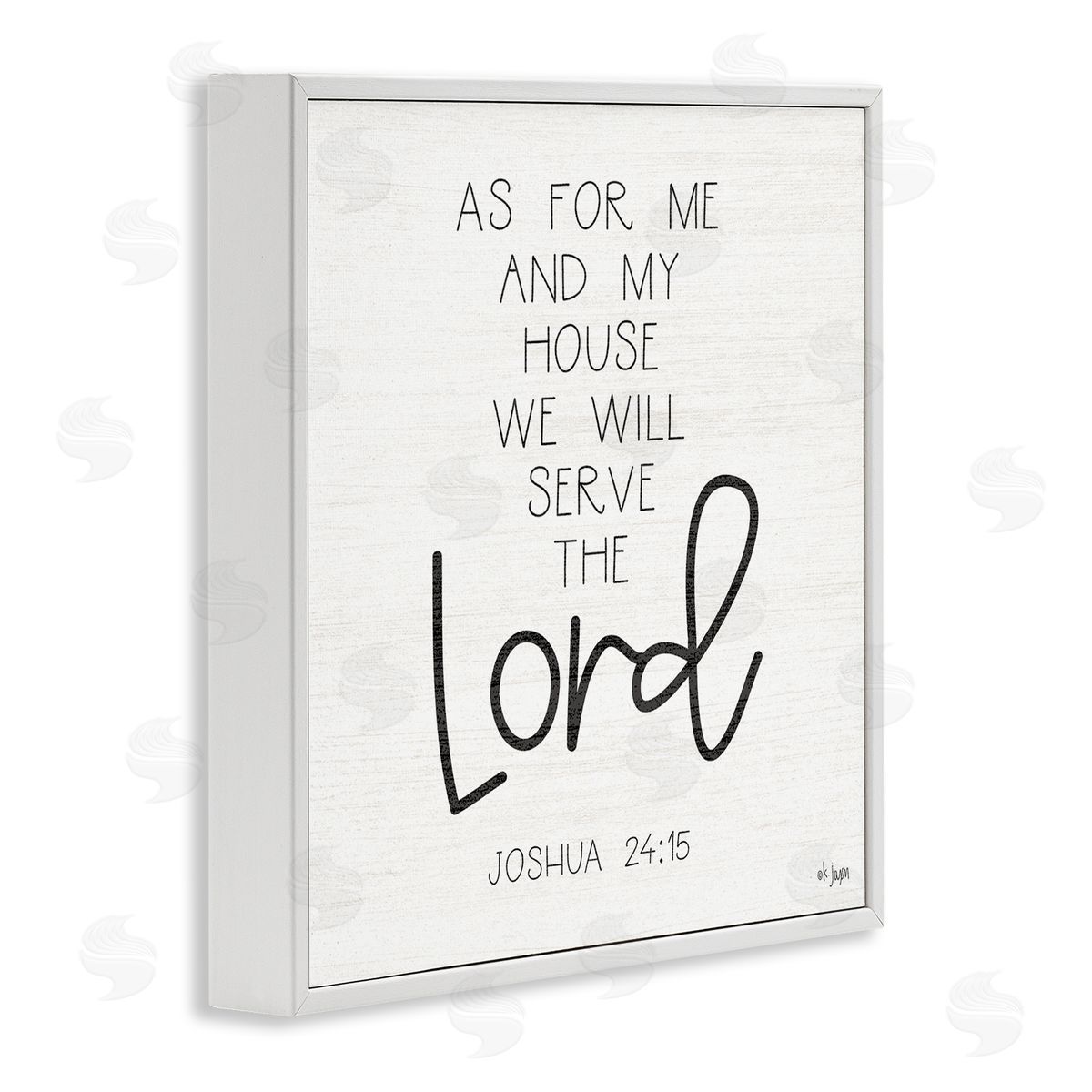 Jaxn Blvd. Joshua 24:15 Spiritual Verse White Framed Glicee Wall Art Print