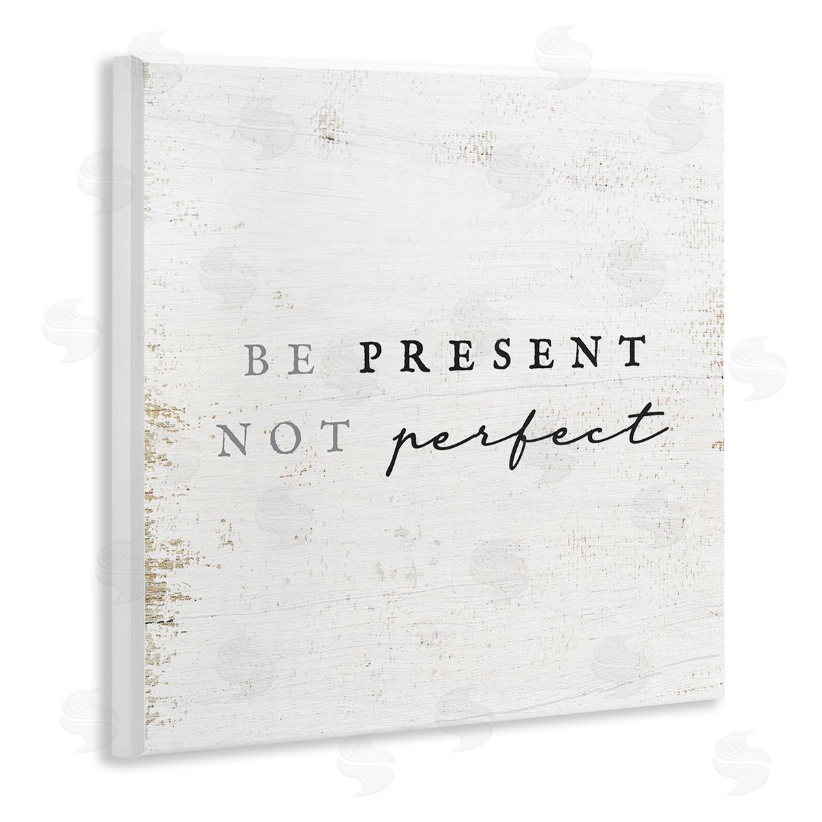 Stupell Studio Present Not Perfect Rustic Wooden Wall Plaque Art Print