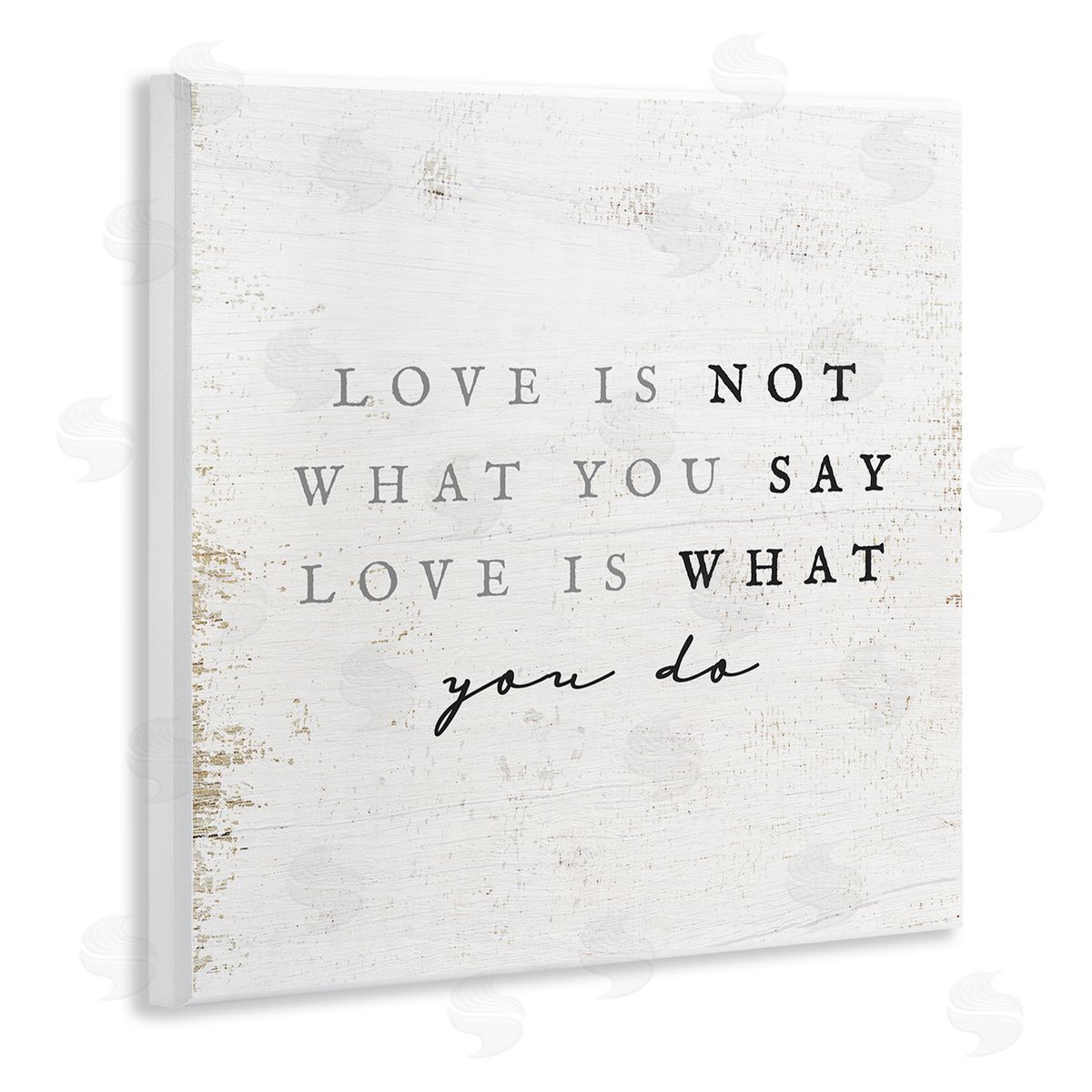 Stupell Studio Love Is What You Do Phrase Wooden Wall Plaque Art Print