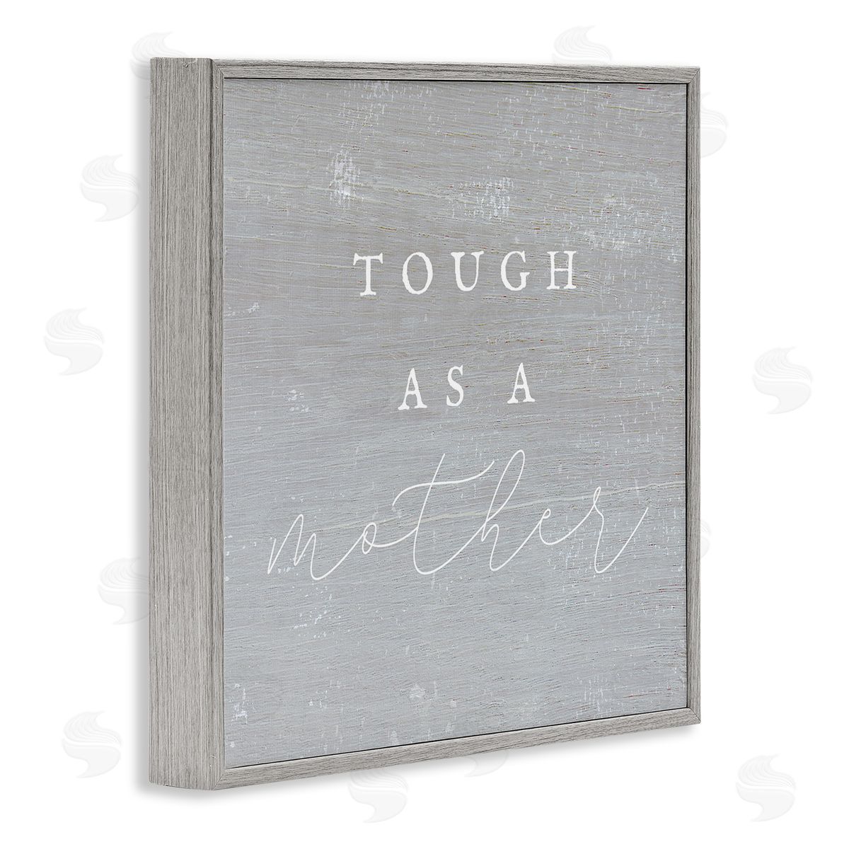 Stupell Studio Tough As A Mother Phrase Gray Framed Glicee Wall Art Print