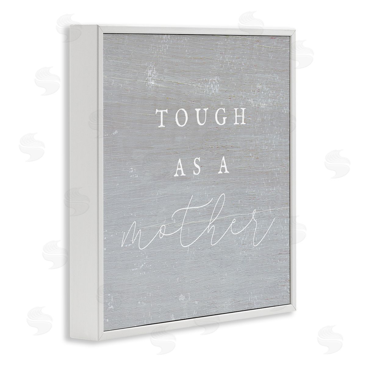 Stupell Studio Tough As A Mother Phrase White Framed Glicee Wall Art Print