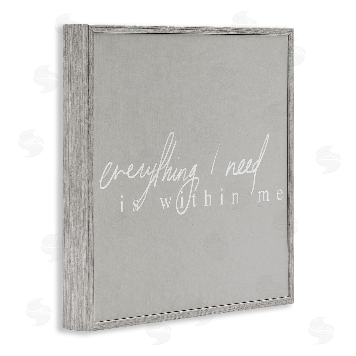Stupell Studio Everything I Need Inspirational Gray Framed Glicee Wall Art Print