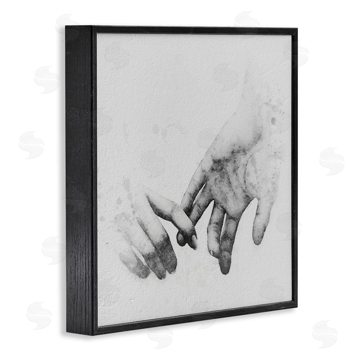 Ros Ruseva Holding Hands Drawing Black Framed Glicee Wall Art Print