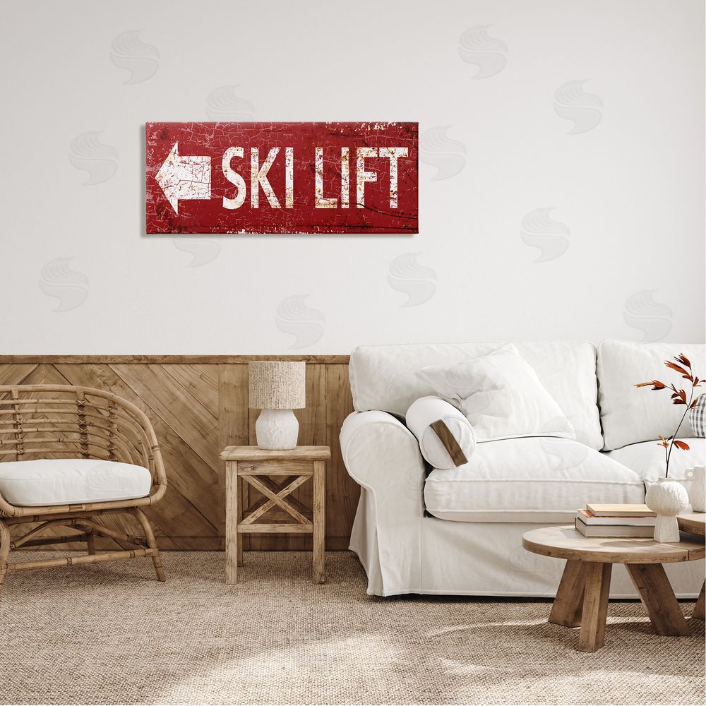 Peter Horjus Ski Lift Arrow Pointing Left