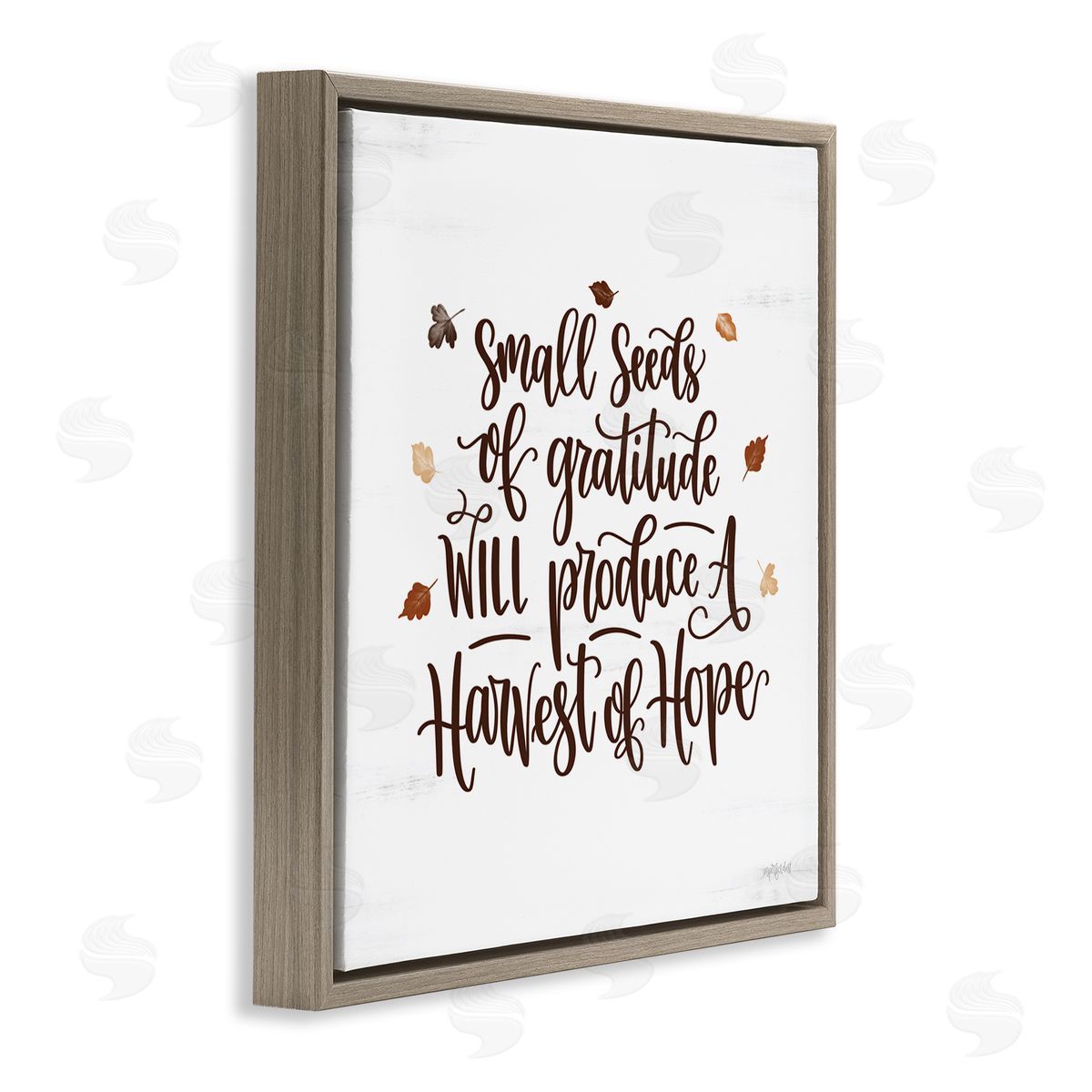 Imperfect Dust Harvest of Hope Phrase Brown Floating Frame Canvas Wall Art Print