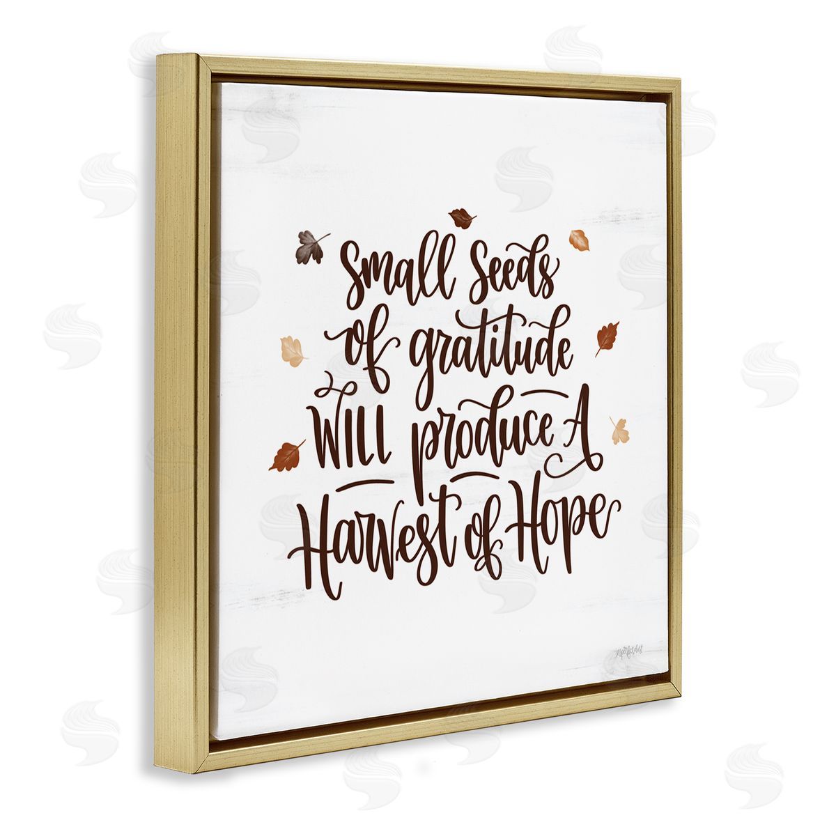 Imperfect Dust Harvest of Hope Phrase Gold Floating Frame Canvas Wall Art Print