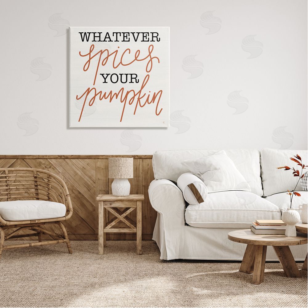 Fearfully Made Creations Whatever Spices Your Pumpkin Canvas Wall Art in Room