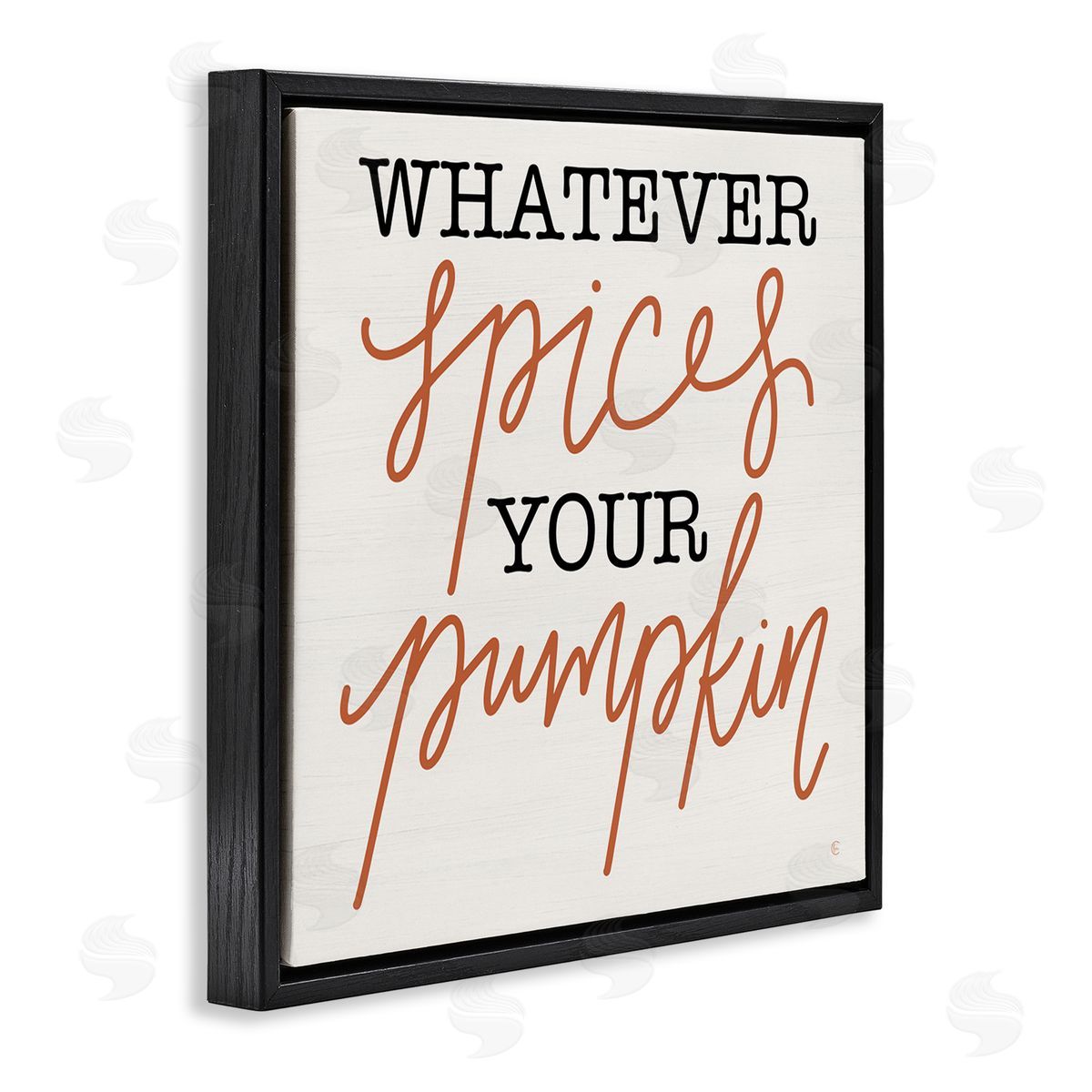 Fearfully Made Creations Whatever Spices Your Pumpkin Black Floating Frame Canvas Wall Art Print