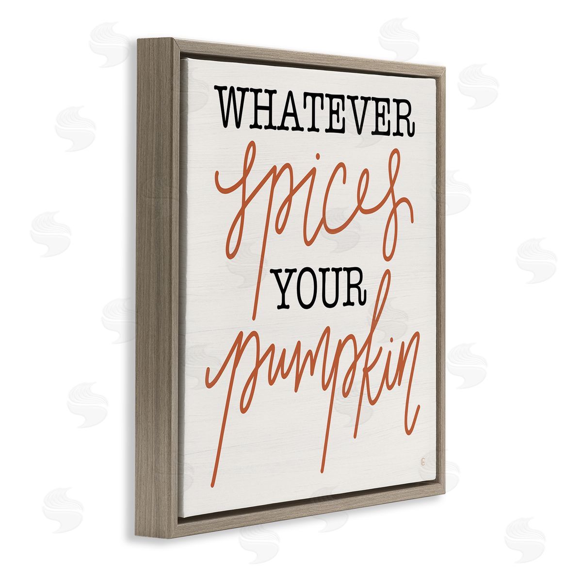 Fearfully Made Creations Whatever Spices Your Pumpkin Brown Floating Frame Canvas Wall Art Print
