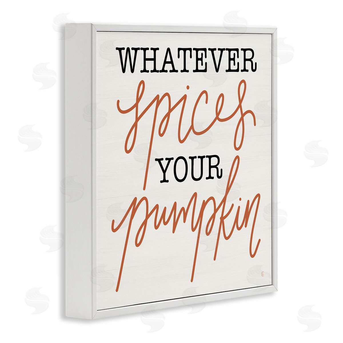 Fearfully Made Creations Whatever Spices Your Pumpkin White Framed Glicee Wall Art Print