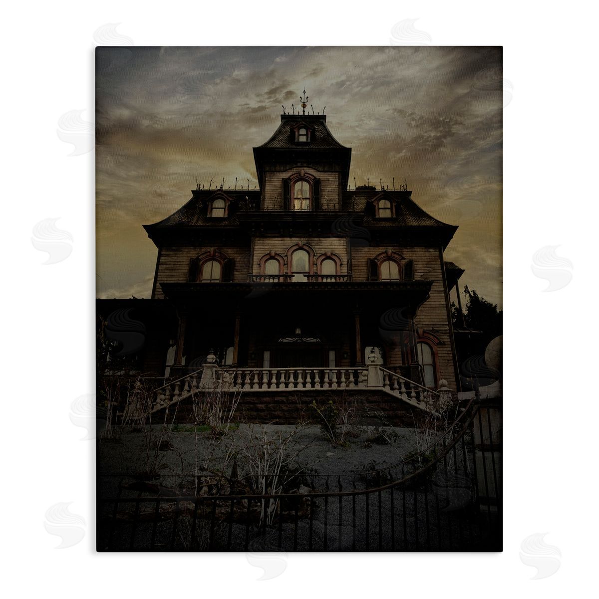 stupell industries Susan Ball | Haunted House Landscape Wall Art