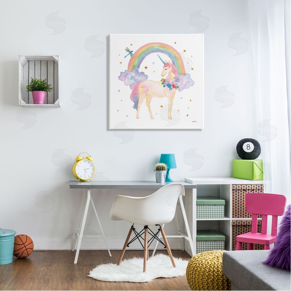 Jenaya Jackson Magical Friends Unicorn Canvas Wall Art in Room