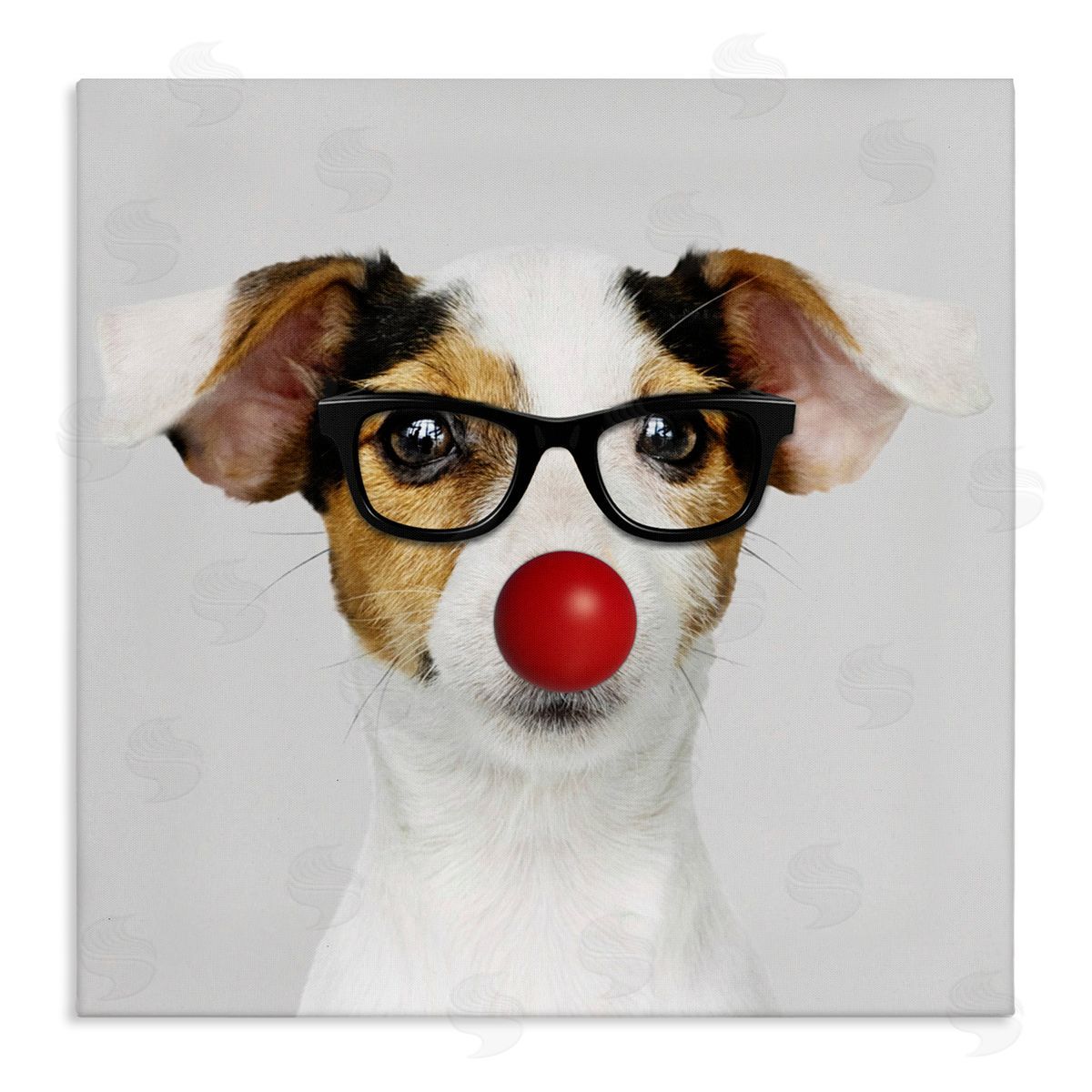 Karen Smith Dog with Funny Disguise Stretched Canvas Wall Art Print