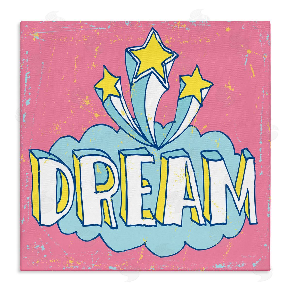 Peter Horjus Pink Dream Shooting Stars Stretched Canvas Wall Art Print
