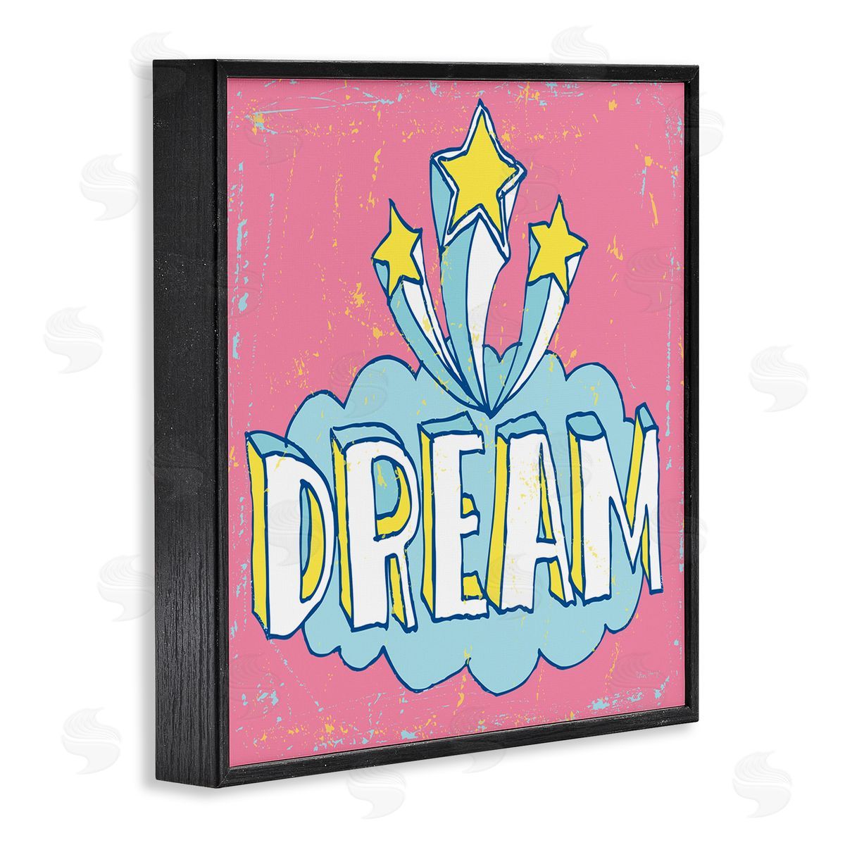 Peter Horjus Pink Dream Shooting Stars Black Framed Glicee Wall Art Print