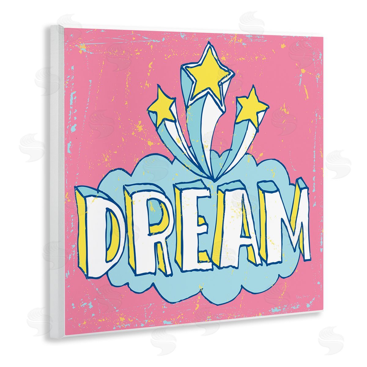 Peter Horjus Pink Dream Shooting Stars Wooden Wall Plaque Art Print