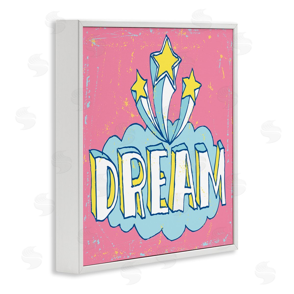 Peter Horjus Pink Dream Shooting Stars White Framed Glicee Wall Art Print