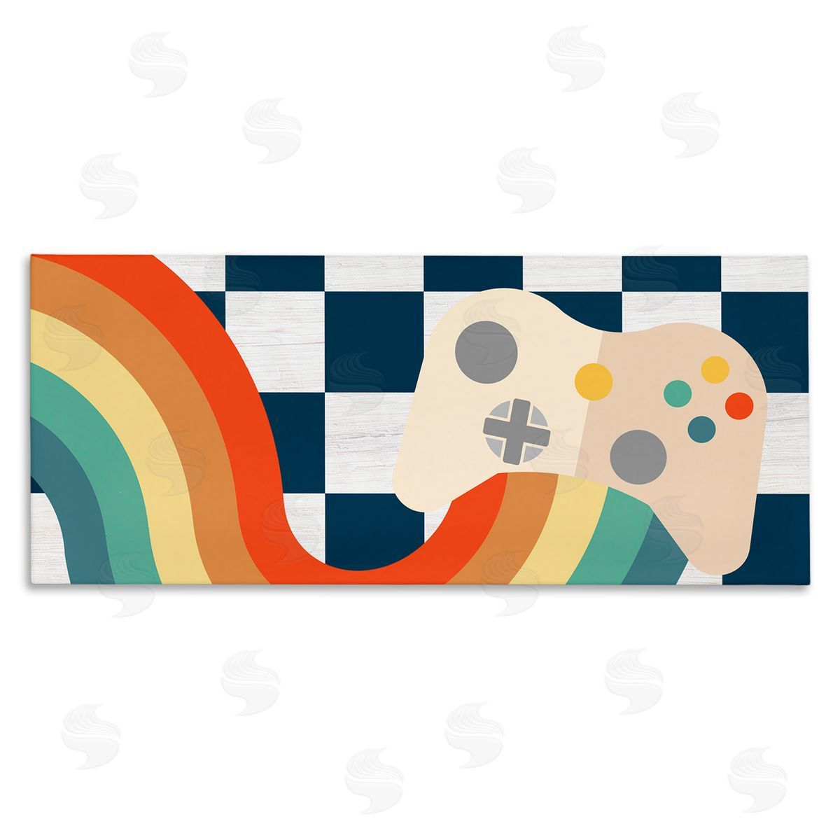 Stupell Studio Rainbow Gaming Controller