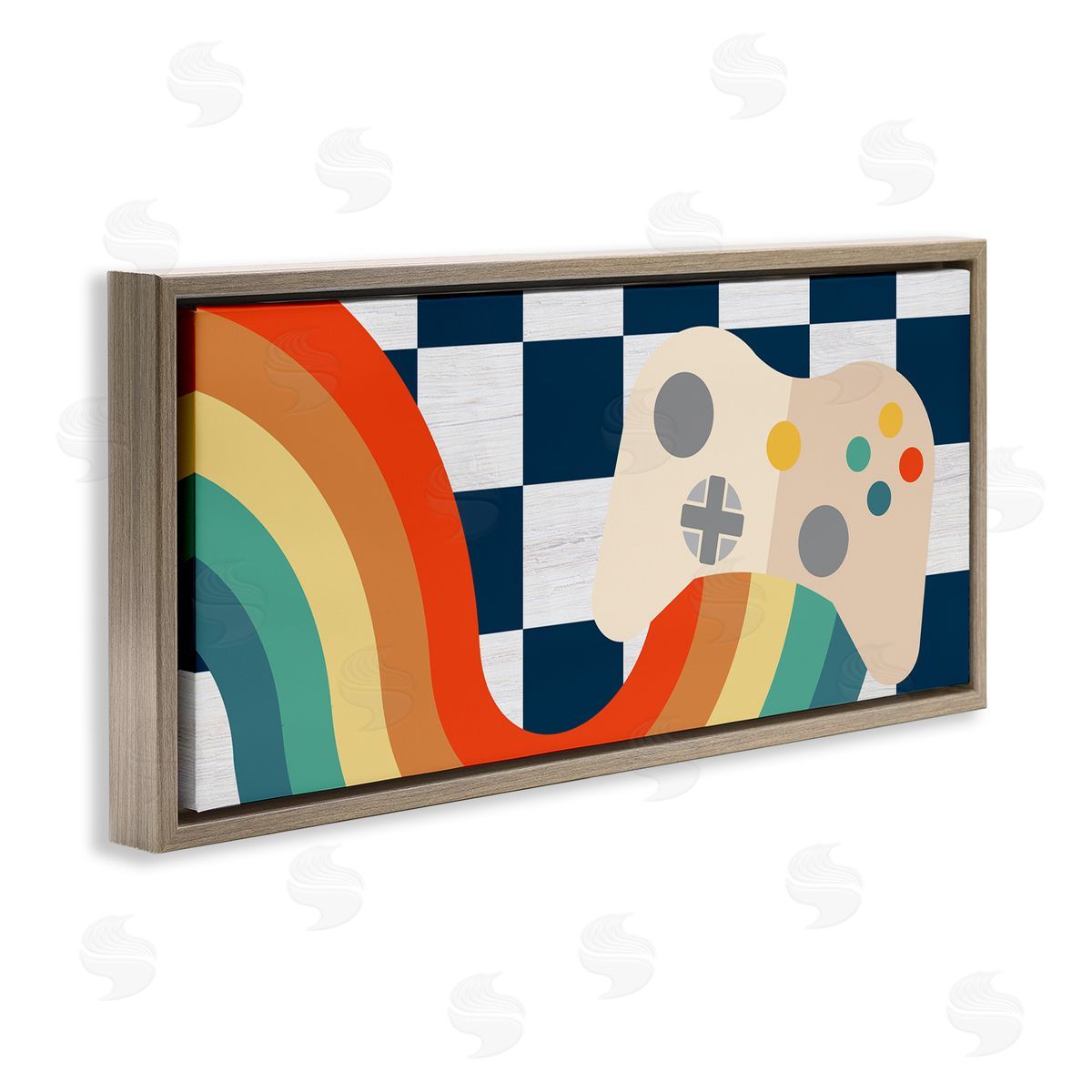 Stupell Studio Rainbow Gaming Controller