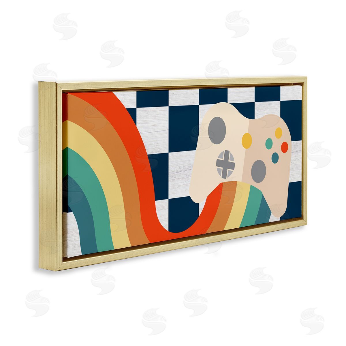 Stupell Studio Rainbow Gaming Controller