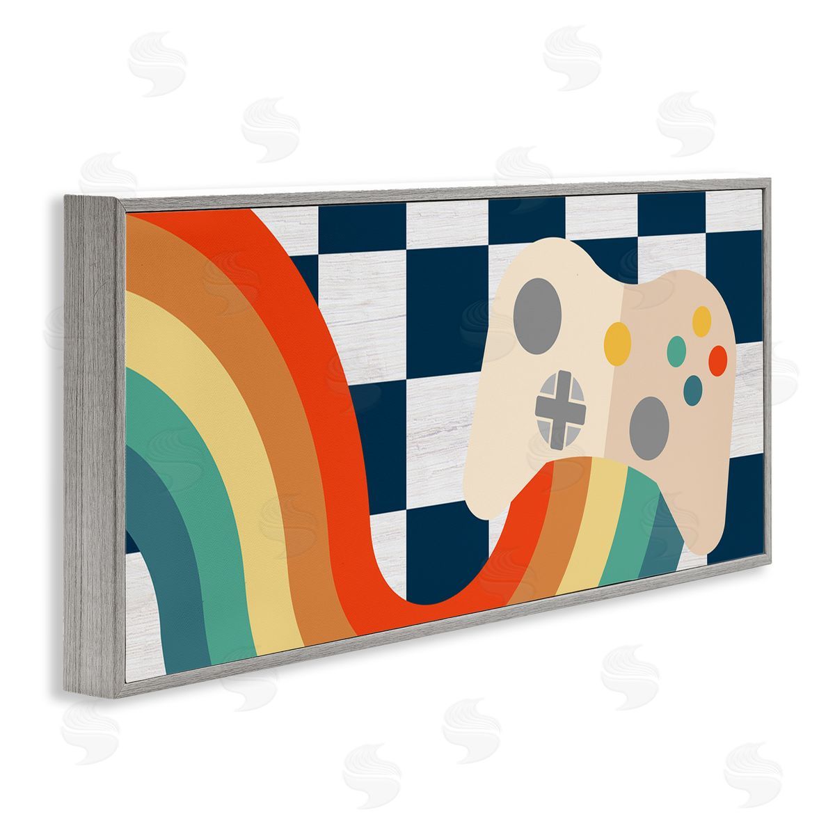 Stupell Studio Rainbow Gaming Controller