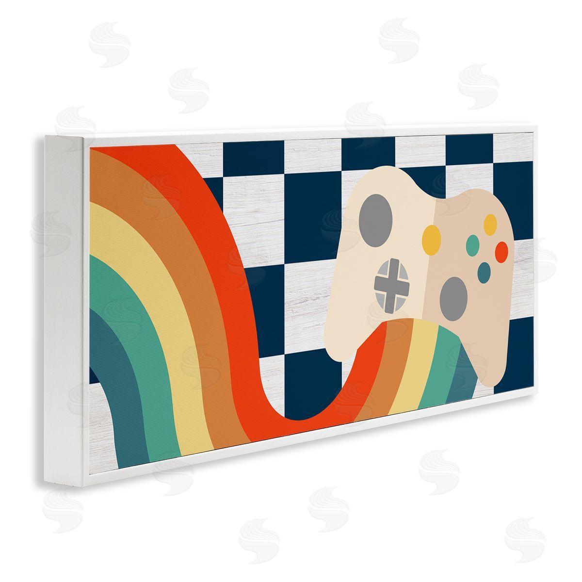 Stupell Studio Rainbow Gaming Controller