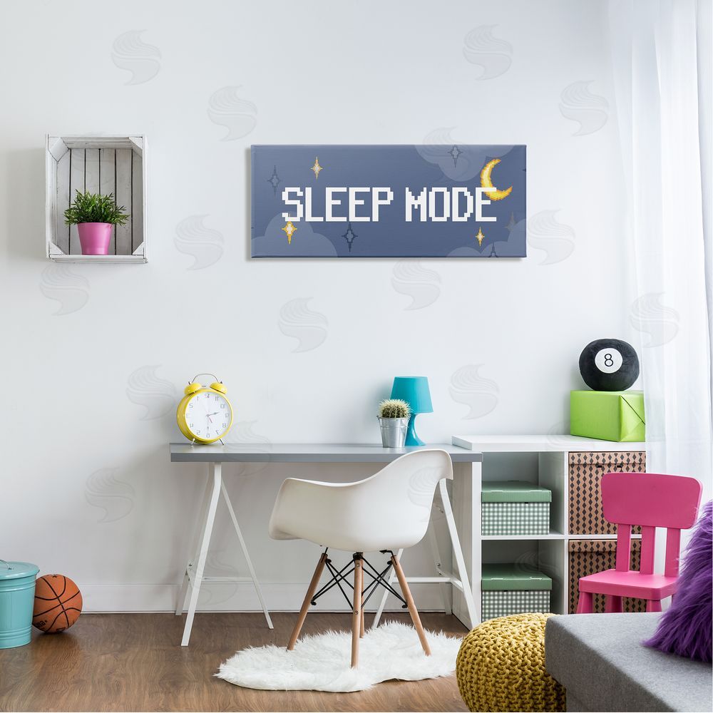 Stupell Studio Sleep Mode Pixel Phrase