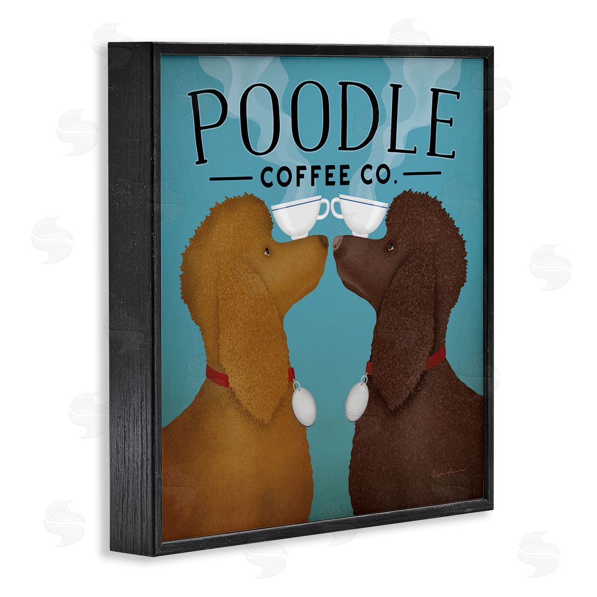 Ryan Fowler Vintage Poodle Coffee Co Black Framed Glicee Wall Art Print