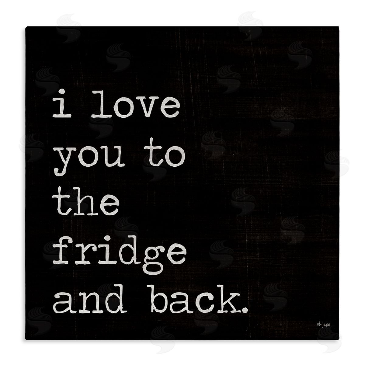Jaxn Blvd. Love You Fridge & Back Stretched Canvas Wall Art Print