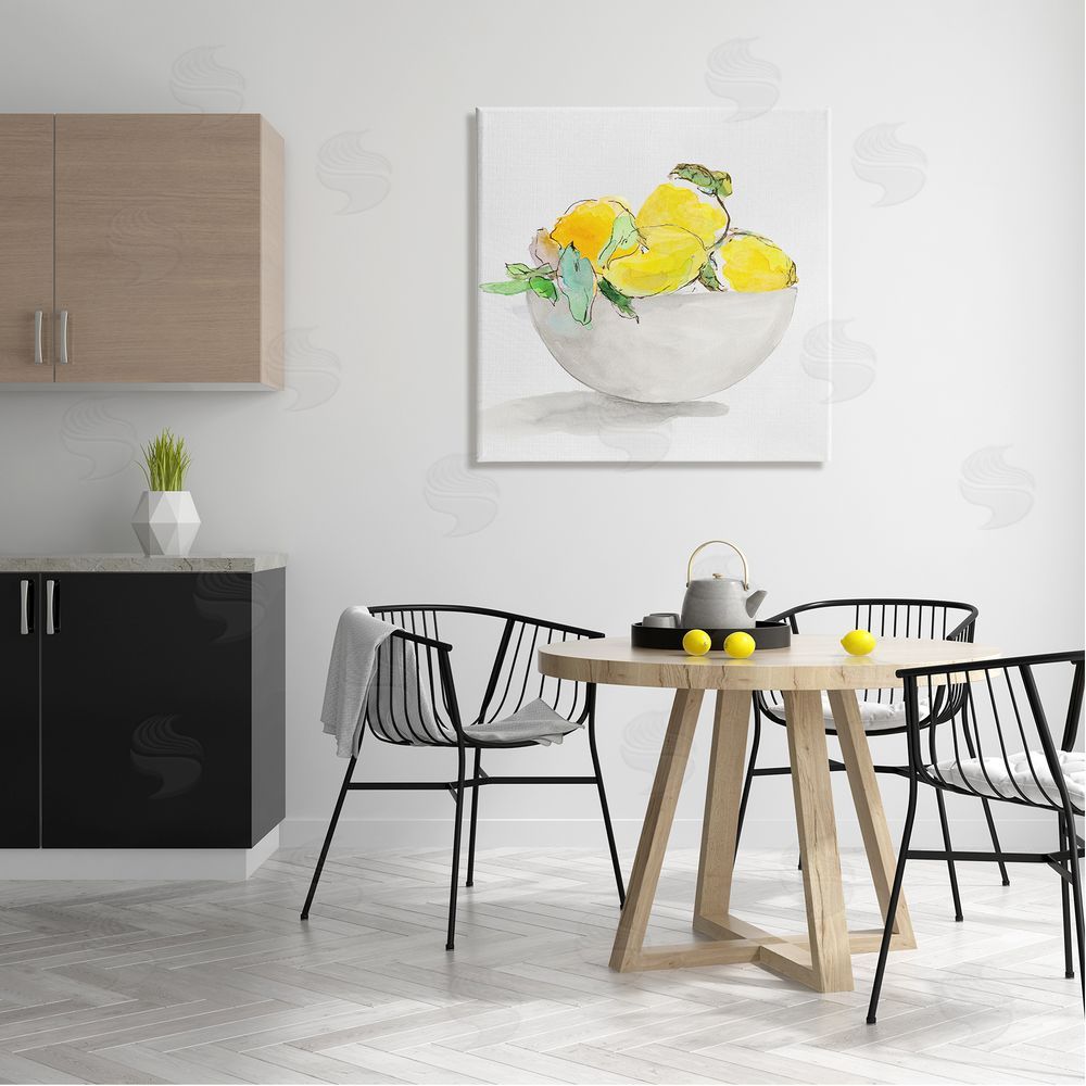 Lanie Loreth Lemon Bowl Painting Canvas Wall Art in Room