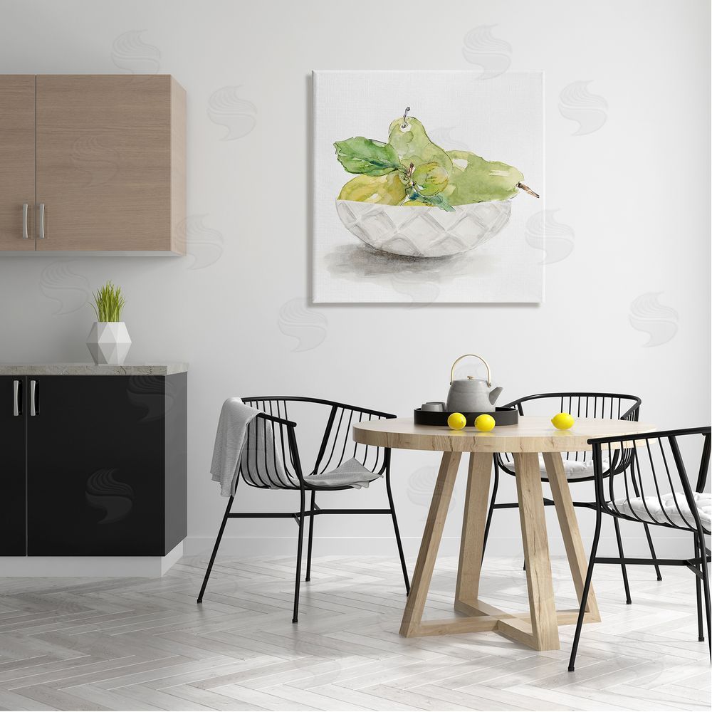 Lanie Loreth Pear Bowl Painting Canvas Wall Art in Room