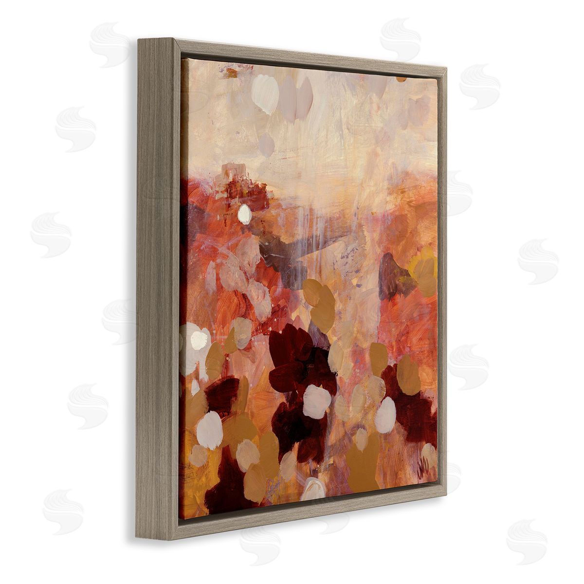 Jodi Maas Desert Landscape Abstraction Brown Floating Frame Canvas Wall Art Print