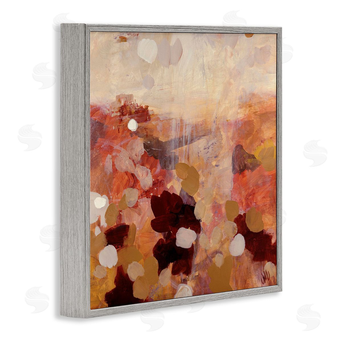 Jodi Maas Desert Landscape Abstraction Gray Framed Glicee Wall Art Print