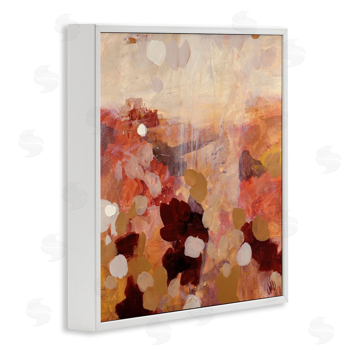 Jodi Maas Desert Landscape Abstraction White Framed Glicee Wall Art Print