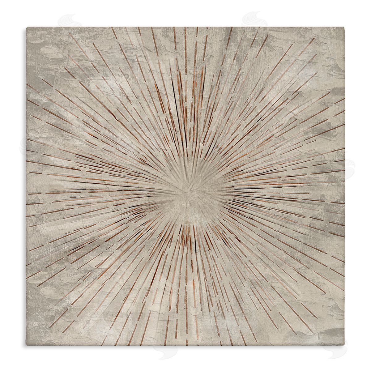 Kim Allen Burst of Brown Pattern Stretched Canvas Wall Art Print