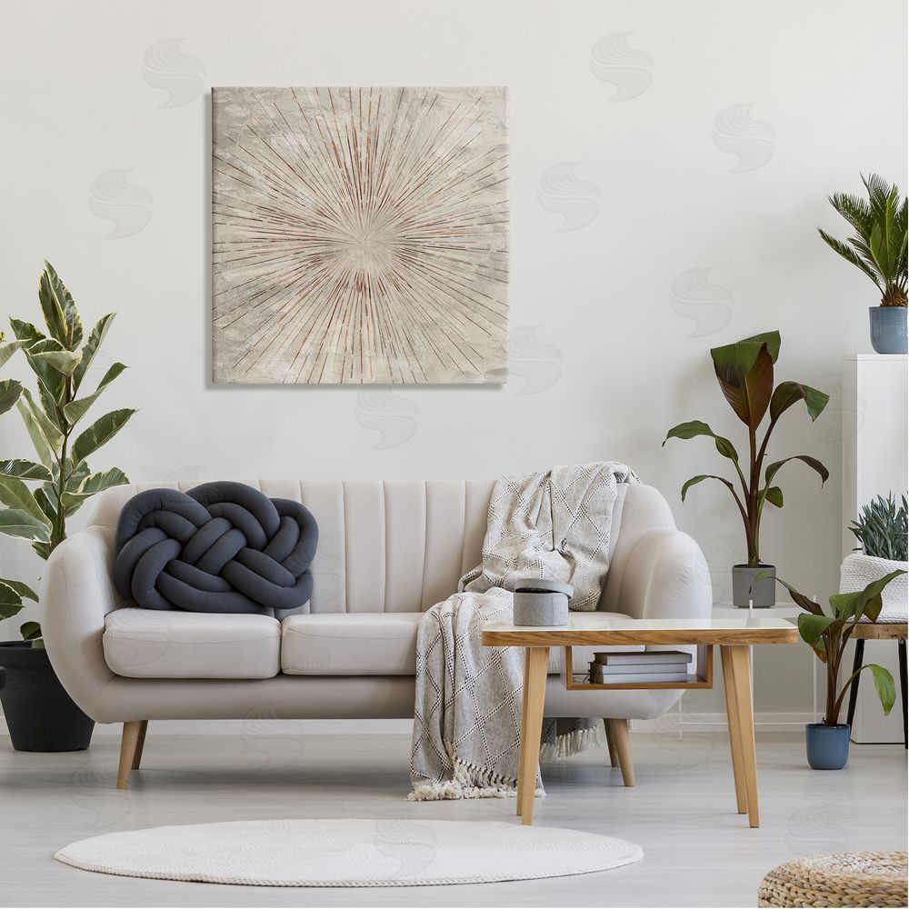 Kim Allen Burst of Brown Pattern Canvas Wall Art in Room