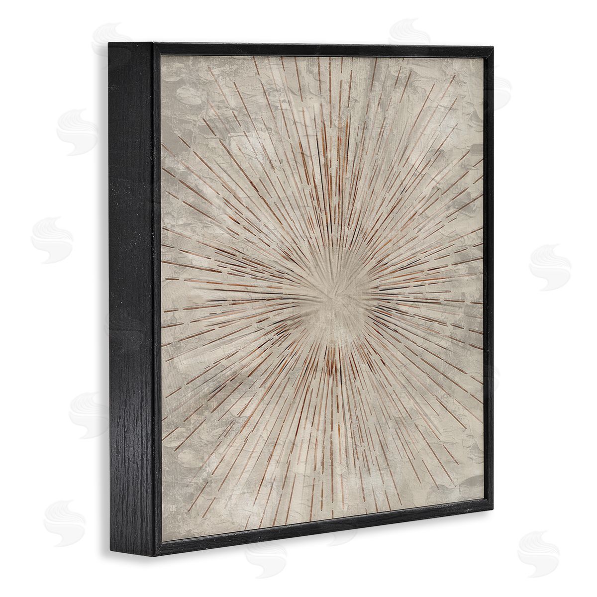 Kim Allen Burst of Brown Pattern Black Framed Glicee Wall Art Print