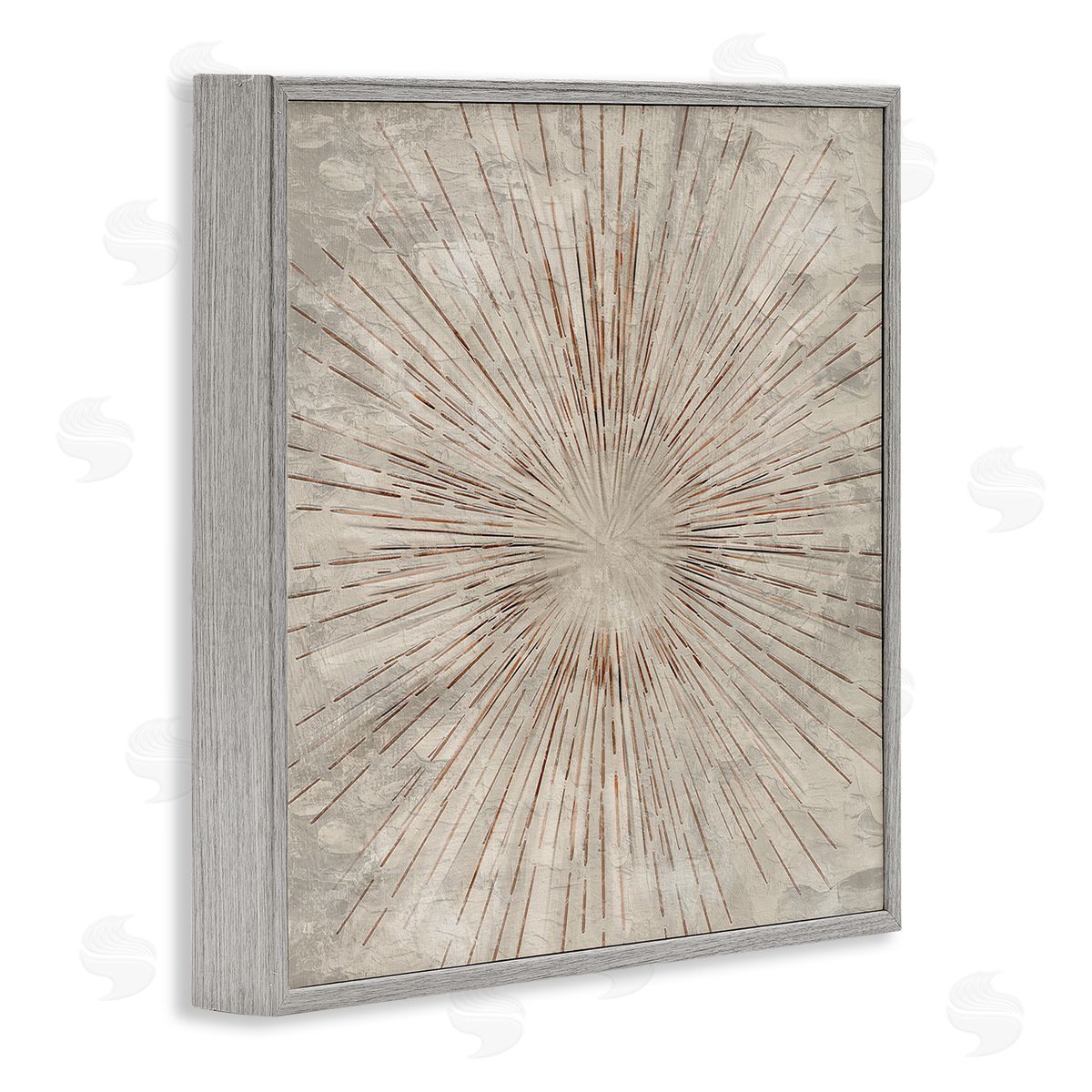 Kim Allen Burst of Brown Pattern Gray Framed Glicee Wall Art Print