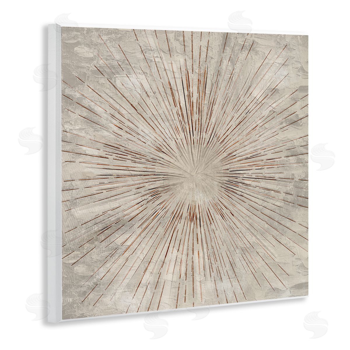 Kim Allen Burst of Brown Pattern Wooden Wall Plaque Art Print