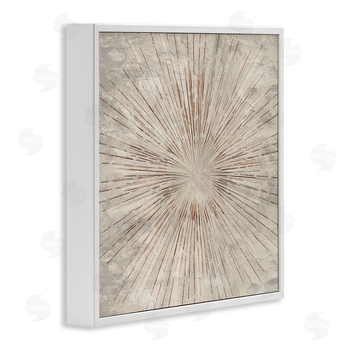 Kim Allen Burst of Brown Pattern White Framed Glicee Wall Art Print