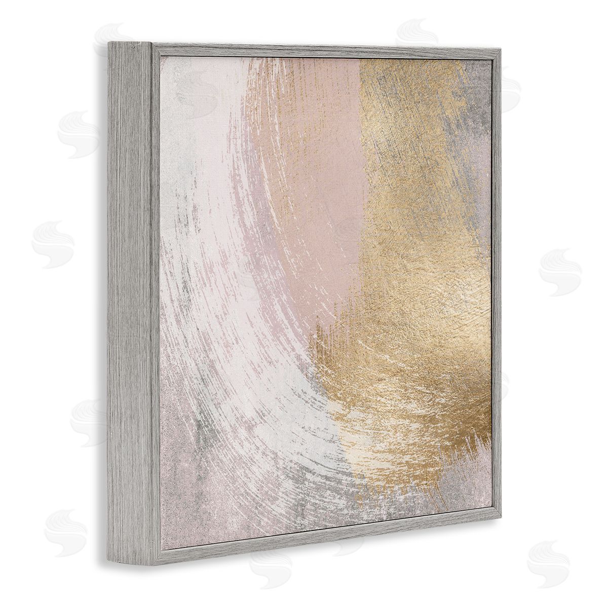 LSR Design Studio Glam & Pink Abstract Gray Framed Glicee Wall Art Print