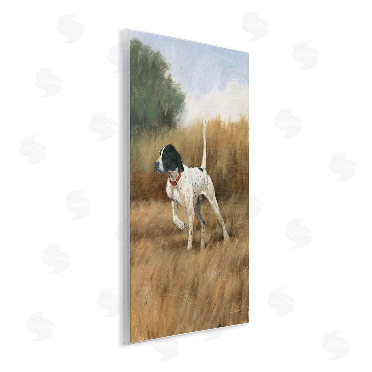 Pointer Dog in Field Wood Plaque Wall Art, Home Decor by James Wiens